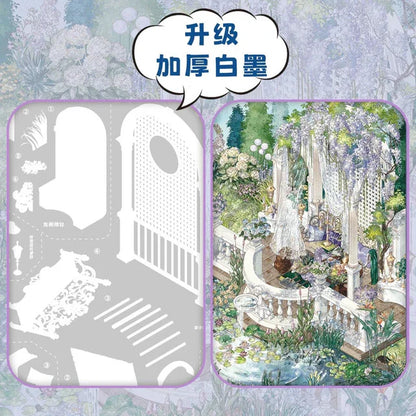 DIY mininature Scene Sticker senyou Large Vol. 39 Wisteria Courtyard Orchid Creek - L 2