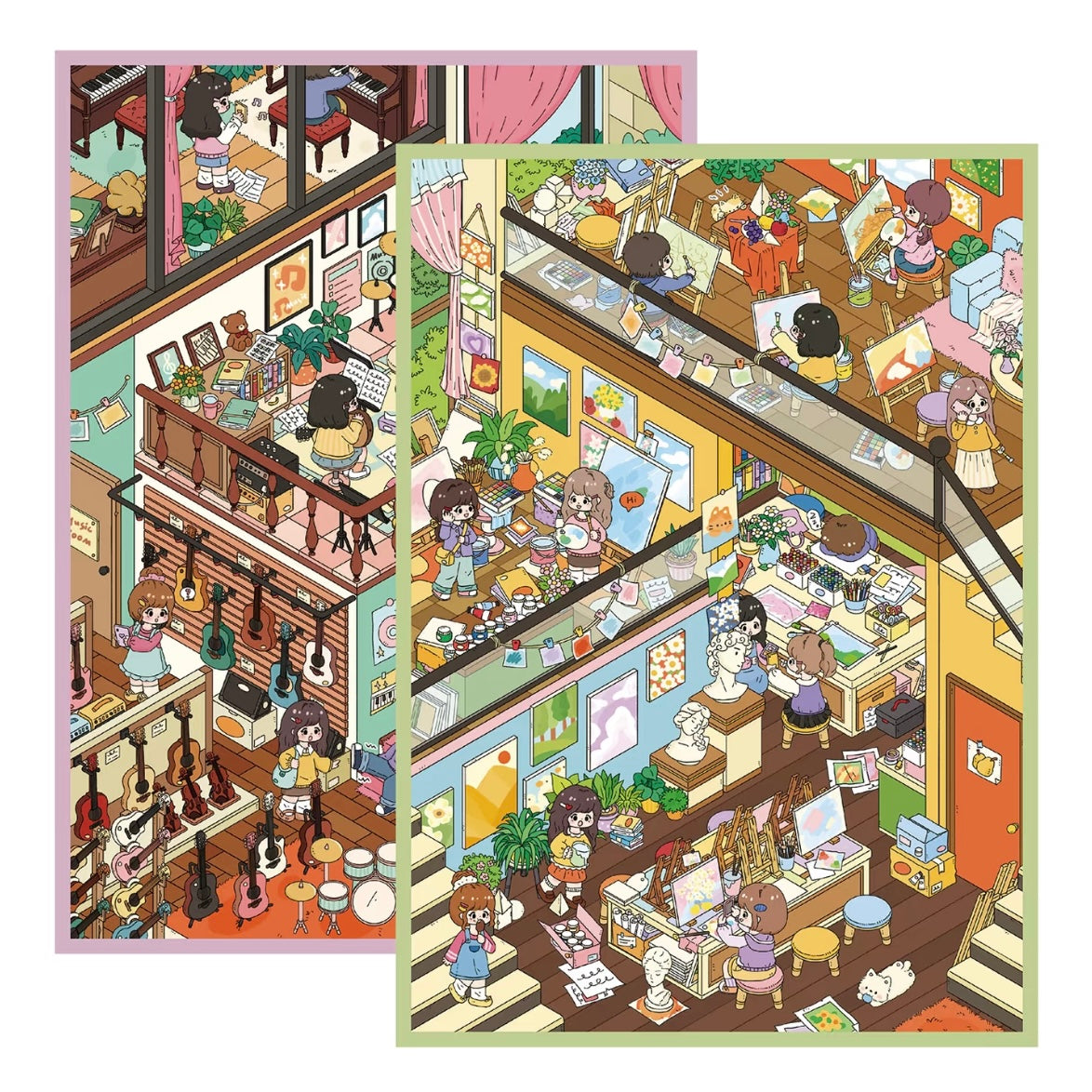 DIY miniature Scene Sticker senyou Large Vol. 43 Music Party in Progress Paint Dream Workshop - L 6