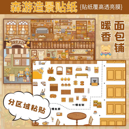 DIY mininature Scene Sticker senyou Vol. 40 Cozy Bread Bakery Seaside General Store - L 6