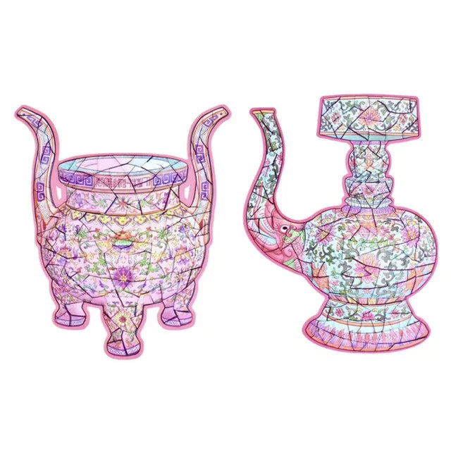 DIY mininature Scene Sticker senyou Large Puzzle Series Antique Restoration Vol. 1 Eight-Treasure Auspicious Incense Burner Eight-Treasure Pattern Bemba Pot - M 6