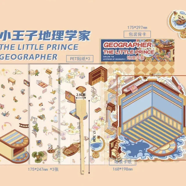DIY mininature Scene Sticker senyou Fan Scene Vol. 1 Alice’s Tea Party Time Mushroom House The Geographer Rose Garden - M 3