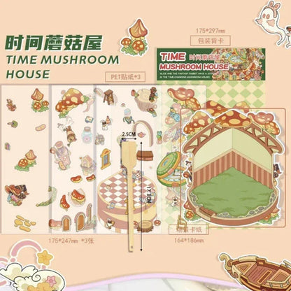 DIY mininature Scene Sticker senyou Fan Scene Vol. 1 Alice’s Tea Party Time Mushroom House The Geographer Rose Garden - M 6