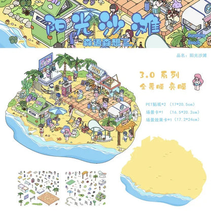 Vol. 3 Sunny Beach Winter Cabin Night Market Food Stalls Solo American Villa Living - M