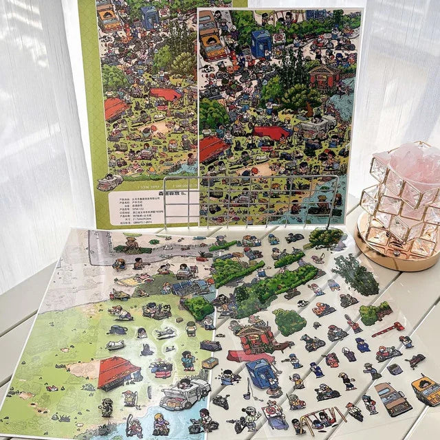 DIY mininature Scene Sticker SenYuSenXiang Vol. 4 Outdoor Diary Future City City in the Sky - L 4