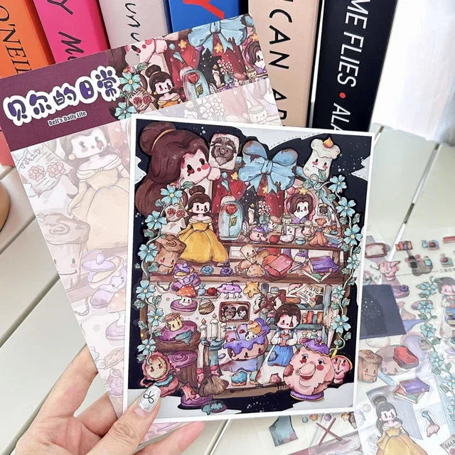 DIY mininature Scene Sticker SenYuSenXiang Vol. 8 Cinderella’s Invitation Belle’s Daily Life Snow White’s Revenge Buffet Restaurant - M 4
