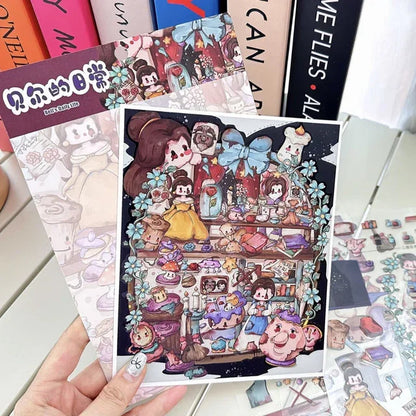 DIY mininature Scene Sticker SenYuSenXiang Vol. 8 Cinderella’s Invitation Belle’s Daily Life Snow White’s Revenge Buffet Restaurant - M 4