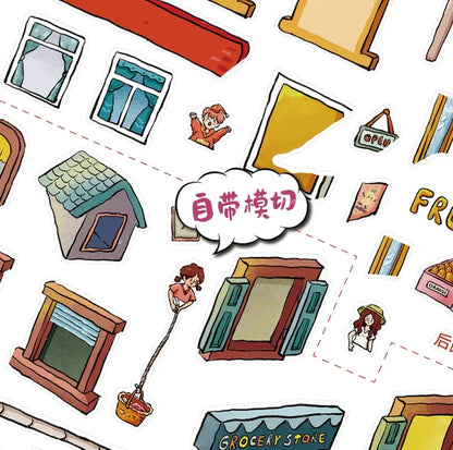 DIY mininature Scene Sticker senyou Super Large Vol. 4 Roaming Settlement Series Purple Sweet Roaming Settlement - XL 3