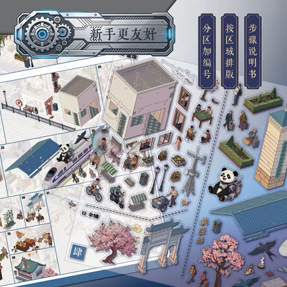 DIY miniature Scene Sticker senyou Super Large Vol. 8 Peach Blossom Utopia - XL 2