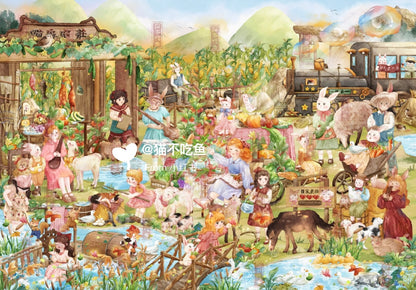 DIY miniature Scene Sticker SHI ZI SHI ZI Vol. 16 Meow Family Farm Monster Travel Agency Republic of China Martial Arts Hall Peace Hotel Tailor Shop - L 1