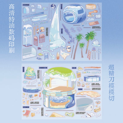 DIY miniature Scene Sticker TeaBag Vol. 15 Remastered Edition Pumpkin Dream House Shaved Ice Delight Japanese Omelet - L 4