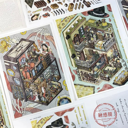 DIY mininature Scene Sticker Tiekeduoke Vol. 3 Spy War Storm Photo Studio Horror - XL 7