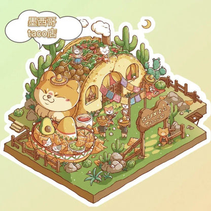 Meow Cottage Seaside Resort Capybara Bubble Hot Spring Mexican Taco Shop New Year Cottage - M