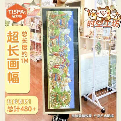 DIY mininature Scene Sticker TISPA Meow Vol. 3 Piggy Cat Street - L 2