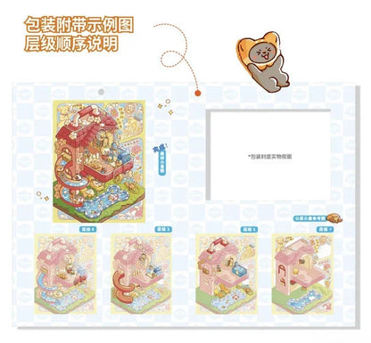 DIY mininature Scene Sticker TISPA Meow Shop Shrimp Sushi Roll Good Dog Grooming Salon Snowy Cat Café Prosperous Dumpling House - M 6