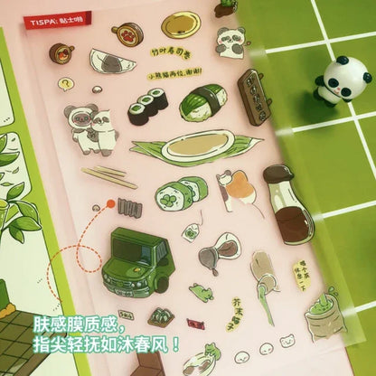 DIY mininature Scene Sticker TISPA Meow Shop Shrimp Sushi Roll Good Dog Grooming Salon Snowy Cat Café Prosperous Dumpling House - M 7