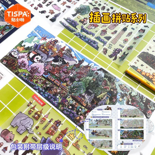 DIY mininature Scene Sticker TISPA Corner of the World Vol. 1 Love Nation Iris Field - XL 2