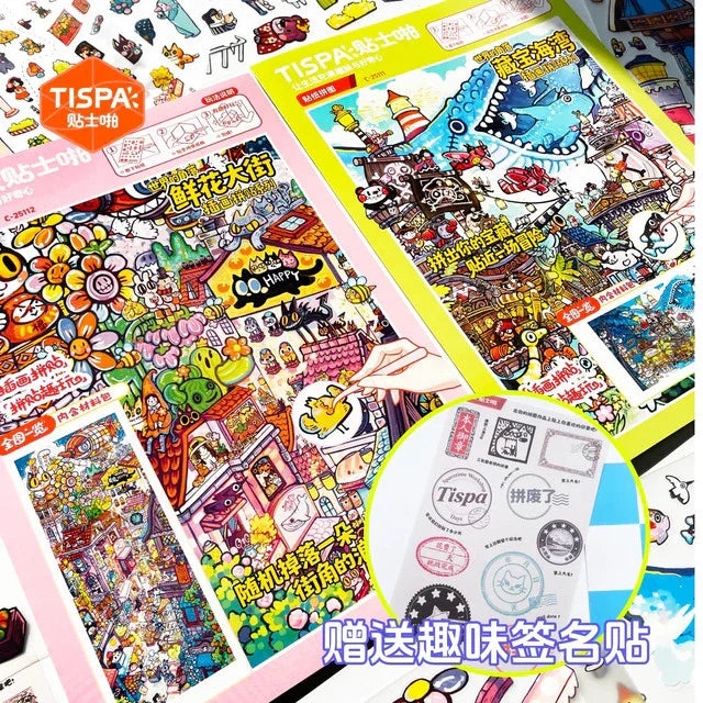 DIY mininature Scene Sticker TISPA Corner of the World Vol. 2 Flower Avenue Treasure Bay - XL 1