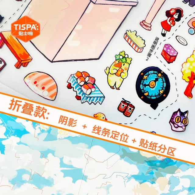 DIY mininature Scene Sticker TISPA Corner of the World Vol. 2 Flower Avenue Treasure Bay - XL 3