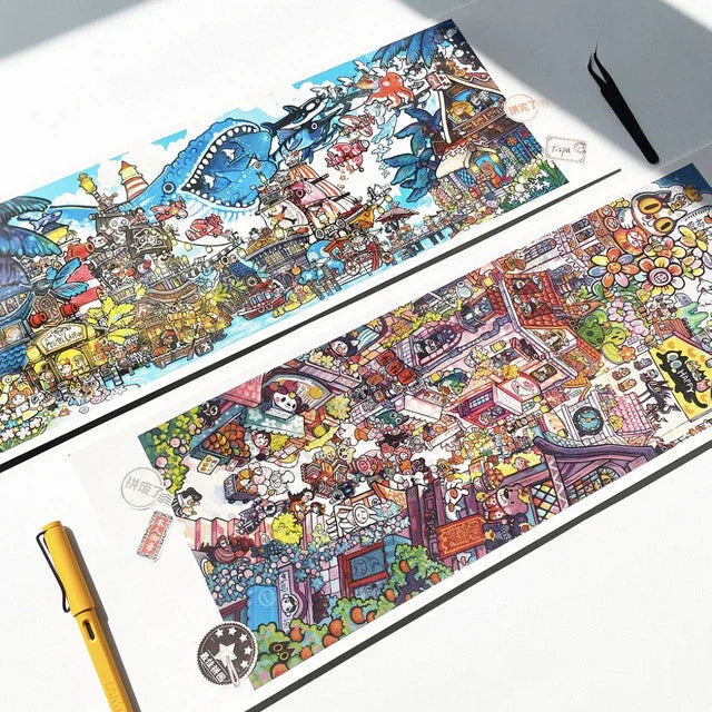 DIY mininature Scene Sticker TISPA Corner of the World Vol. 2 Flower Avenue Treasure Bay - XL 4