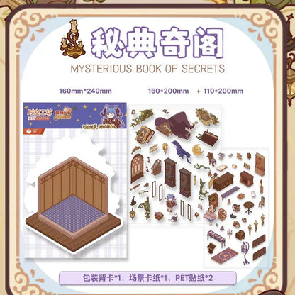 DIY mininature Scene Sticker TISPA My Leisure Time Vol. 1 Tang Mansion Feast Countryside Farmhouse Secret Archive Pavilion Autumn Breeze Hot Spring - L 4