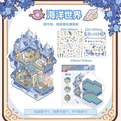 DIY mininature Scene Sticker TISPA My Leisure Time Vol. 2 Ocean World Pet Home Nature Outing Steampunk - L 2