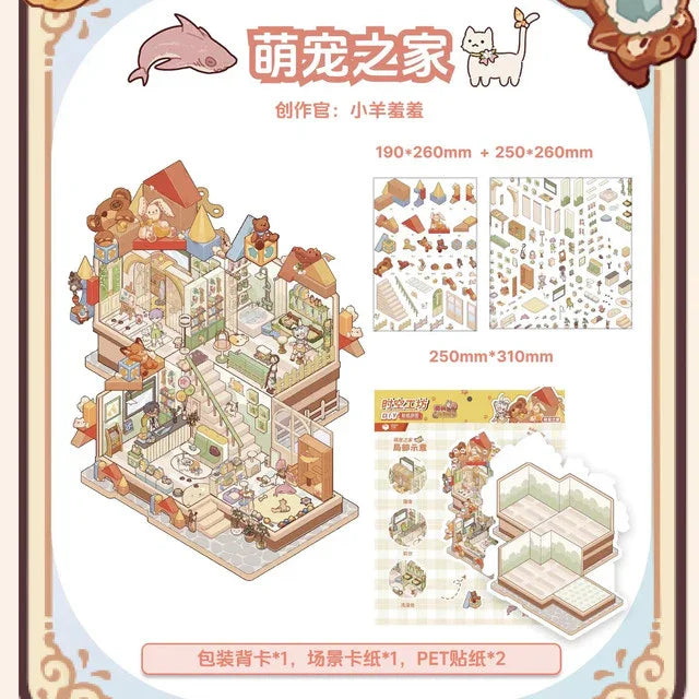 DIY mininature Scene Sticker TISPA My Leisure Time Vol. 2 Ocean World Pet Home Nature Outing Steampunk - L 3