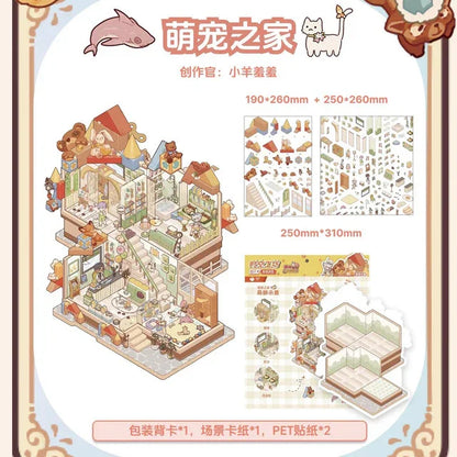 DIY mininature Scene Sticker TISPA My Leisure Time Vol. 2 Ocean World Pet Home Nature Outing Steampunk - L 3