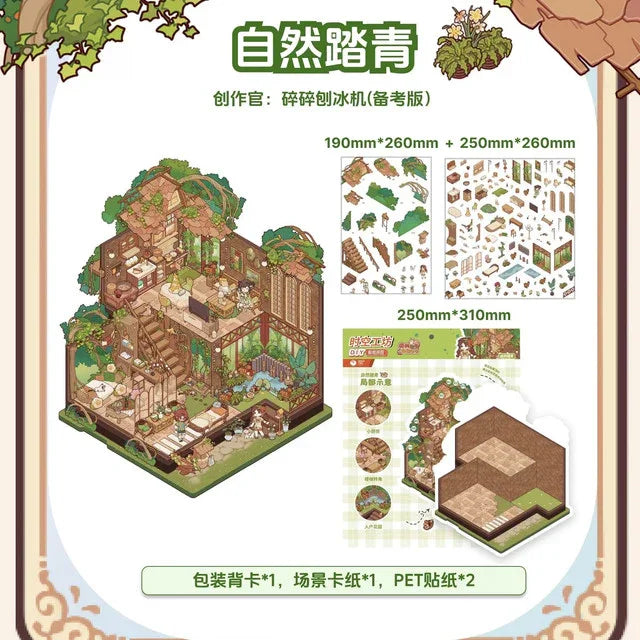 DIY mininature Scene Sticker TISPA My Leisure Time Vol. 2 Ocean World Pet Home Nature Outing Steampunk - L 4