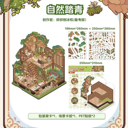 DIY mininature Scene Sticker TISPA My Leisure Time Vol. 2 Ocean World Pet Home Nature Outing Steampunk - L 4