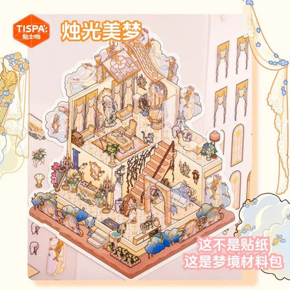 DIY mininature Scene Sticker TISPA My Leisure Time Vol. 3 Candlelight Dream Elegant Quiet House Oracle Territory Curiosity Museum Silversmith Cloud Loft - L 4