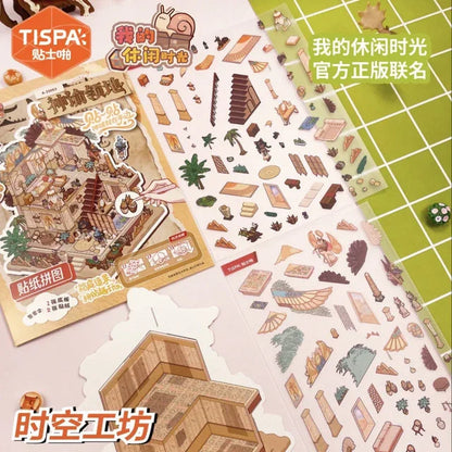 DIY mininature Scene Sticker TISPA My Leisure Time Vol. 3 Candlelight Dream Elegant Quiet House Oracle Territory Curiosity Museum Silversmith Cloud Loft - L 1
