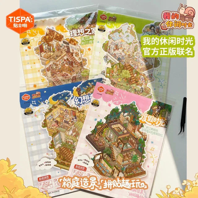 DIY mininature Scene Sticker TISPA My Leisure Time Vol. 5 Fantasy Wonderland Fairy Tale Cottage Vacation Time Ideal Home - L 1