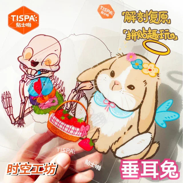 DIY mininature Scene Sticker TISPA Anatomy Restoration Vol. 6 Animal Encyclopedia Capybara Seal Lop Rabbit Corgi - M 5