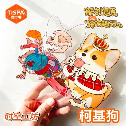DIY mininature Scene Sticker TISPA Anatomy Restoration Vol. 6 Animal Encyclopedia Capybara Seal Lop Rabbit Corgi - M 6