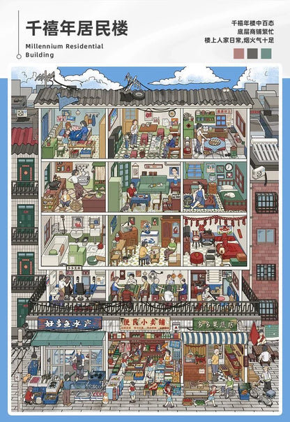 DIY mininature Scene Sticker Telado Vol. 10 Miniature Scene Collection Cubicle - L 5