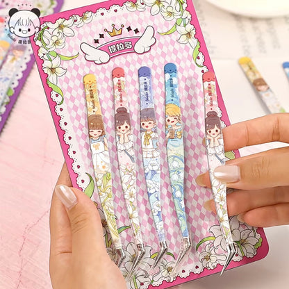 DIY miniature Scene Sticker Telado Telado Flower Fairy Tweezers 4