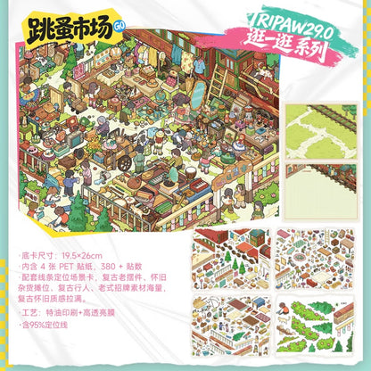 DIY miniature Scene Sticker TRIPAW Vol. 29 Flower & Bird Market Flea Market Citywalk - L 3