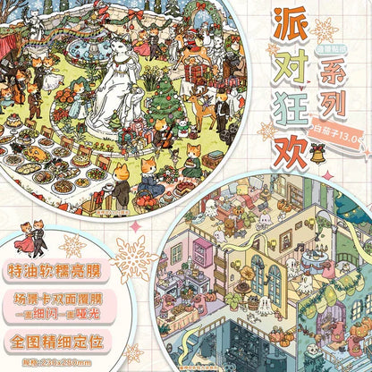 DIY mininature Scene Sticker WHITEEGGPLANT Vol. 13 Meow Home Ghost Town - L 1