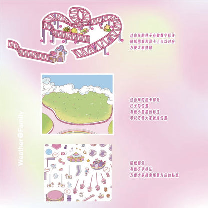 DIY mininature Scene Sticker Weather Family Vol. 1 Rainbow City – Dreamland - XL 3