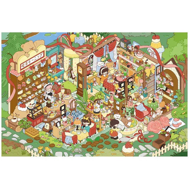 DIY mininature Scene Sticker WAKAWAKA Vol. 8 Cute Tea House - L 1