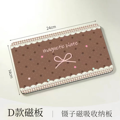 DIY mininature Scene Sticker Wkaka Magnetic Tweezer Holder Board Vol. 1 (14*24cm) A B C D Storage Box - L 4