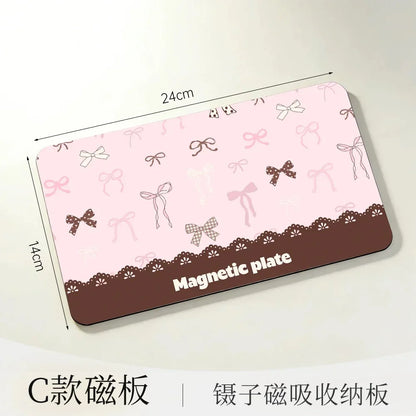 DIY mininature Scene Sticker Wkaka Magnetic Tweezer Holder Board Vol. 1 (14*24cm) A B C D Storage Box - L 5