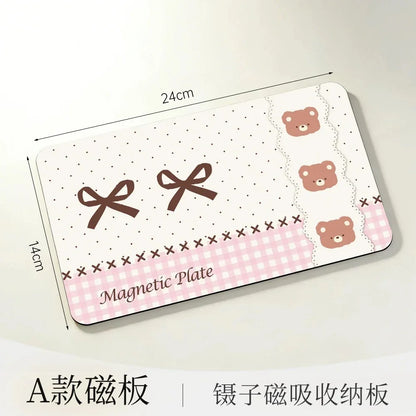 DIY mininature Scene Sticker Wkaka Magnetic Tweezer Holder Board Vol. 1 (14*24cm) A B C D Storage Box - L 6