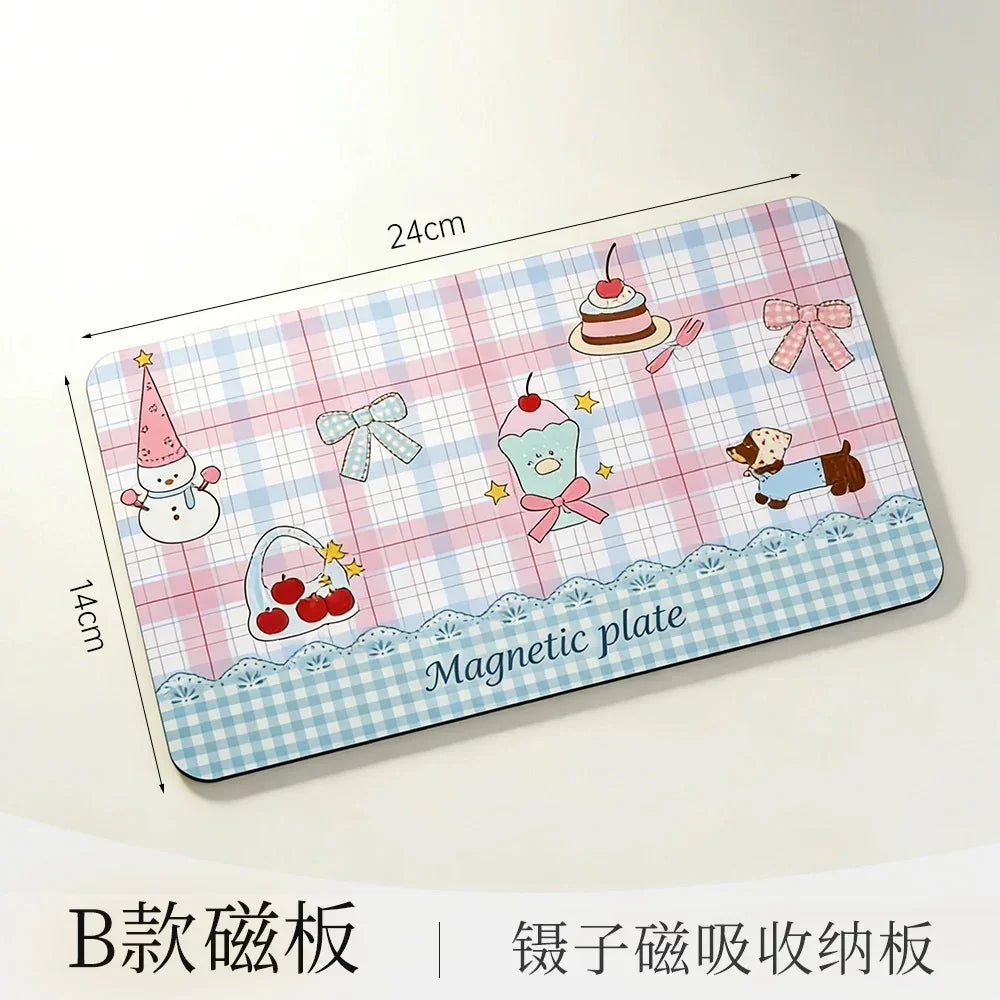 DIY mininature Scene Sticker Wkaka Magnetic Tweezer Holder Board Vol. 1 (14*24cm) A B C D Storage Box - L 7