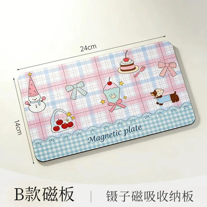 DIY mininature Scene Sticker Wkaka Magnetic Tweezer Holder Board Vol. 1 (14*24cm) A B C D Storage Box - L 7