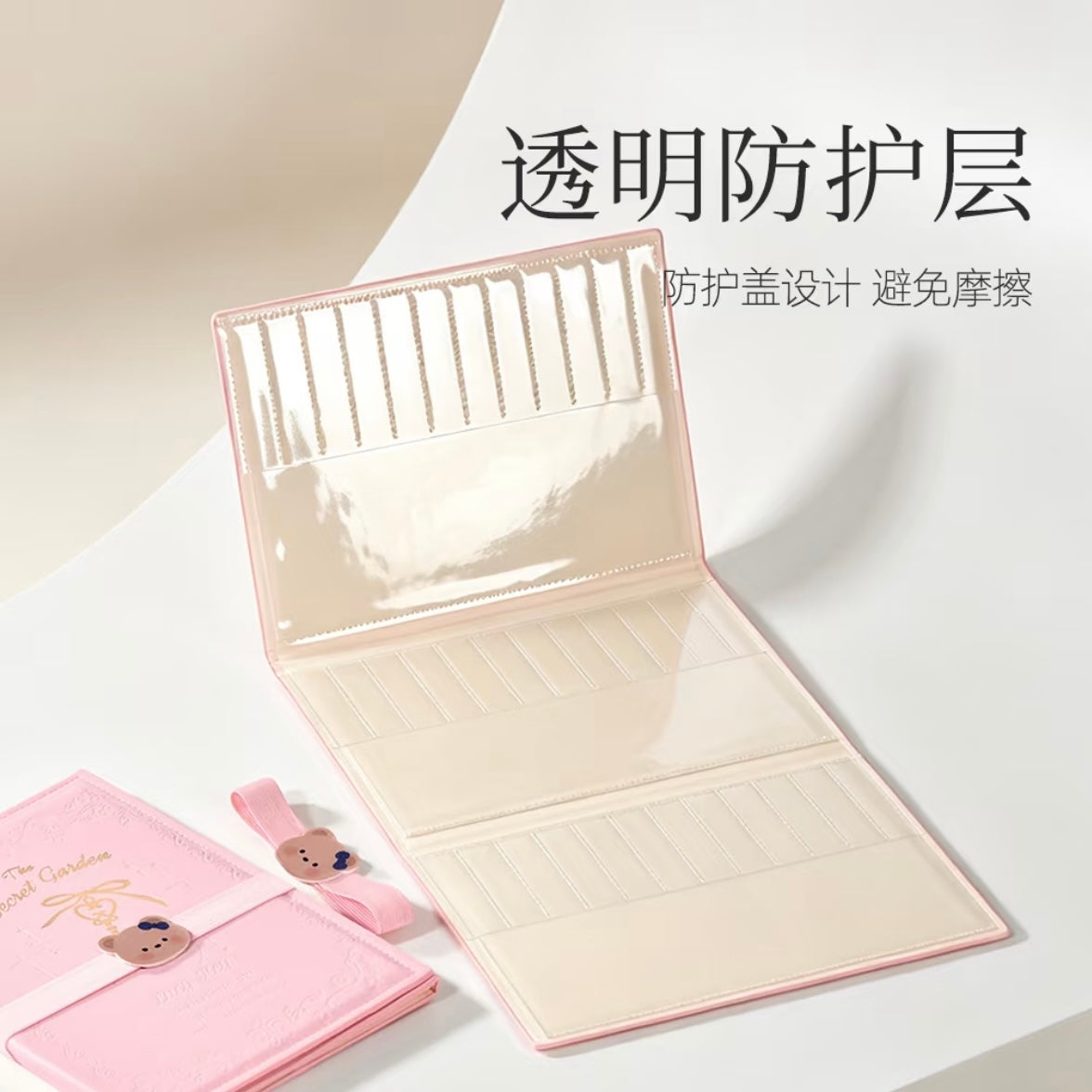 DIY miniature Scene Sticker Wkaka Wkaka 36-Slot Tweezer Storage Case Pink White - S 5