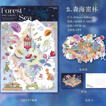 DIY mininature Scene Sticker Xiao Garden Vol. 17 Curious Chronicles Entomologist Forest Abyss Beast Doll Specimens Neural Veins - M 3