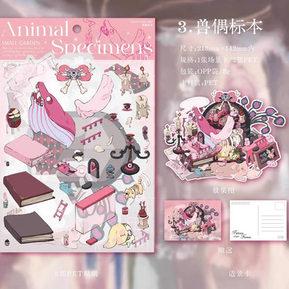 DIY mininature Scene Sticker Xiao Garden Vol. 17 Curious Chronicles Entomologist Forest Abyss Beast Doll Specimens Neural Veins - M 5