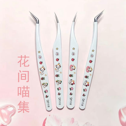 DIY miniature Scene Sticker  Tweezers Vol. 3 Angled Tip Tweezers Curved Tip Tweezers - L 3