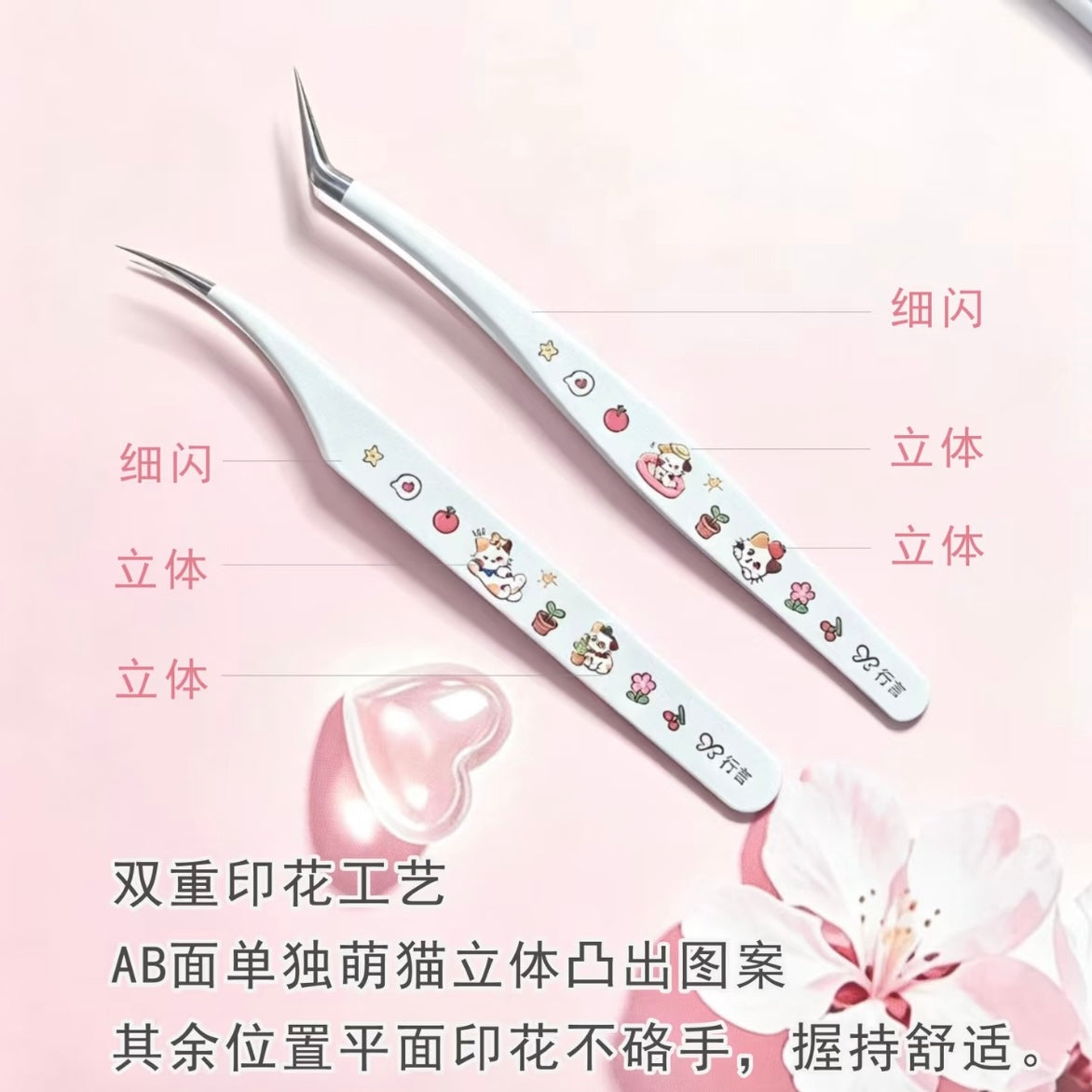 DIY miniature Scene Sticker  Tweezers Vol. 3 Angled Tip Tweezers Curved Tip Tweezers - L 4